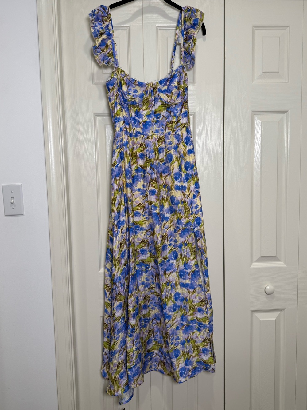 ASTR The Label Wedelia Print Midi Dress Floral Corset Back Size Small - Picture 2 of 16